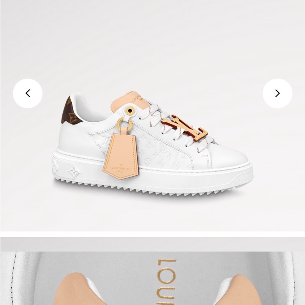 Louis Vuitton White and Tan Sneakers